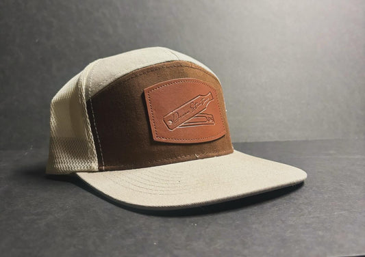 Box call leather patch hat